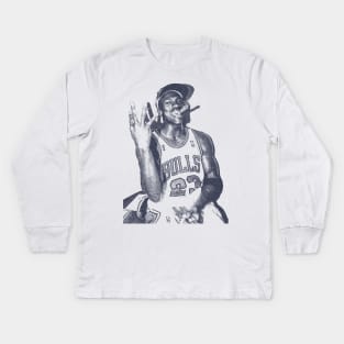 Michael Jordan Cigar Kids Long Sleeve T-Shirt